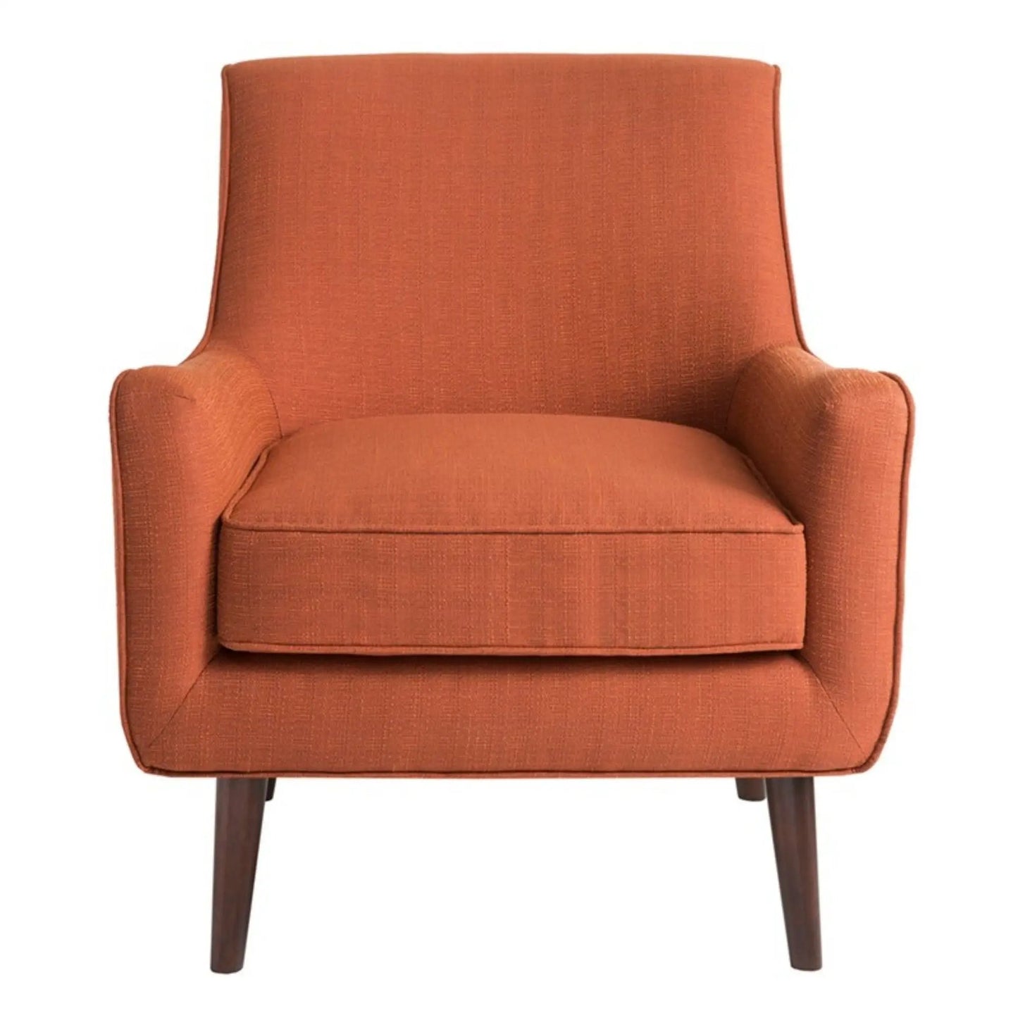 Accent Chair Upholstered With Legs Burnt Orange