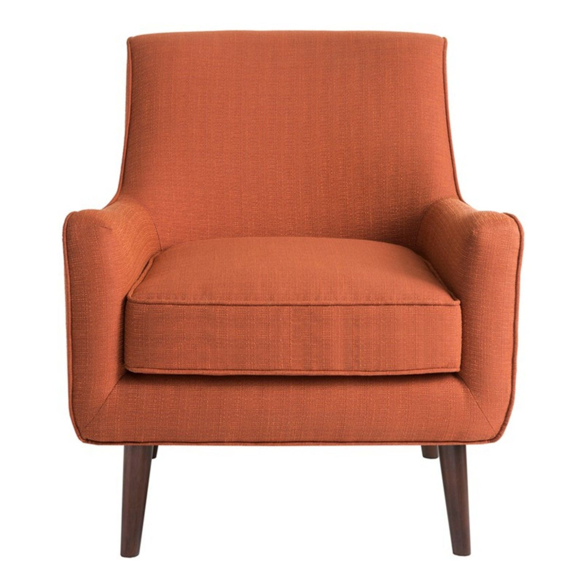 Burnt orange accent chair, upholstered armchair with solid wood legs by HouseOfZazla on Tampa Home & Garden Store