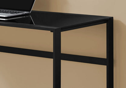 Computer desk for home office by Unique Piece Furniture with black glass top on Tampa Home & Garden Store