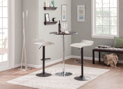 Adjustable bar table with clear acrylic top and black base, HouseOfZazla on Tampa Home & Garden Store
