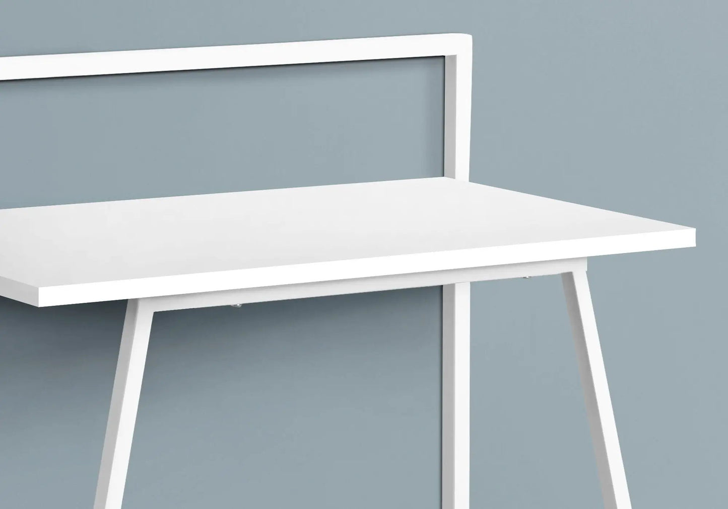 White computer desk for home office with modern minimalist design and slim legs on Tampa Home & Garden Store