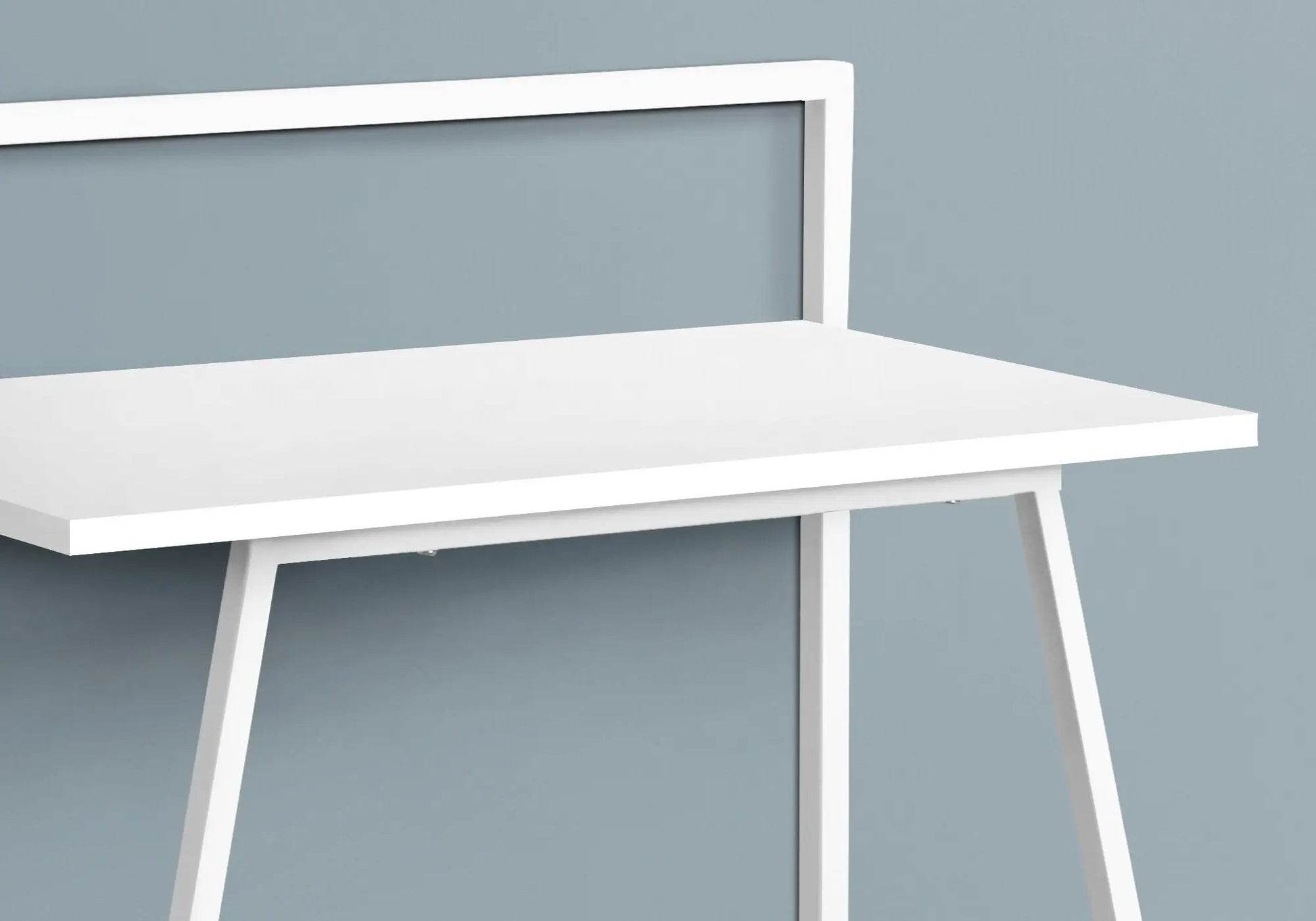 White computer desk for home office with modern minimalist design and slim legs on Tampa Home & Garden Store