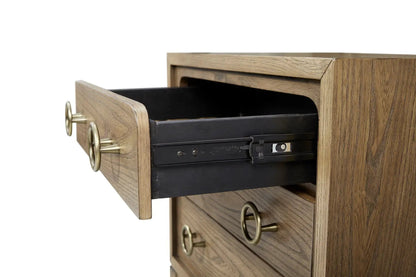 3 Drawer Nightstand With USB Latte Finish