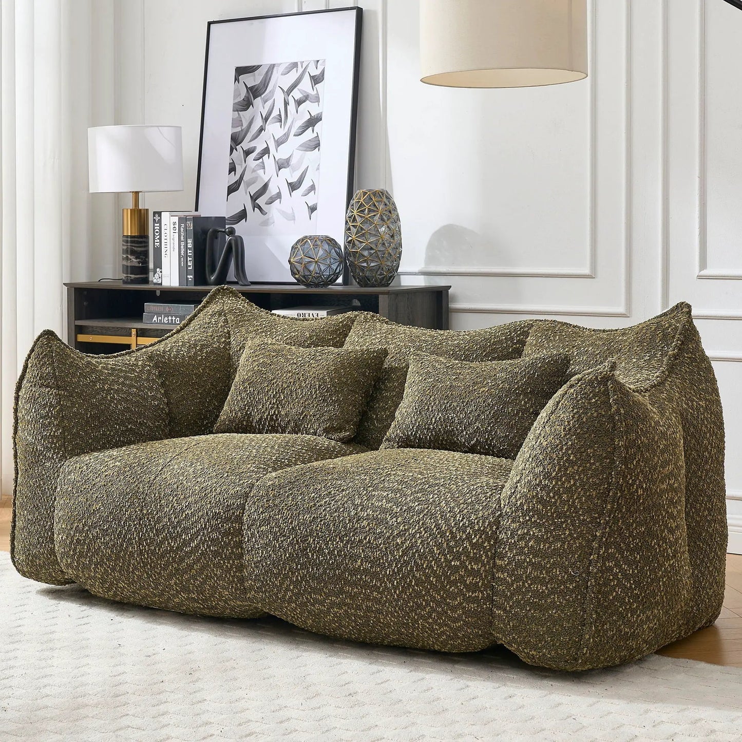 Comfortable Dual Beanbag Chair and Foam Core