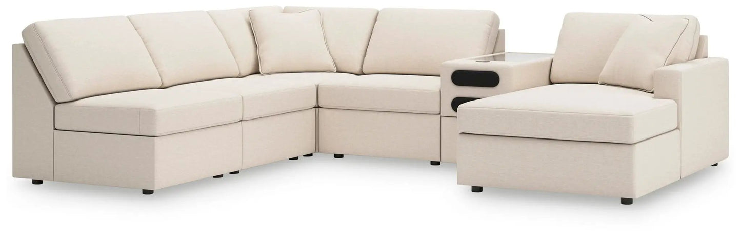Modmax Oyster Sectional with chaise and built-in console by Unique Piece Furniture on Tampa Home & Garden Store