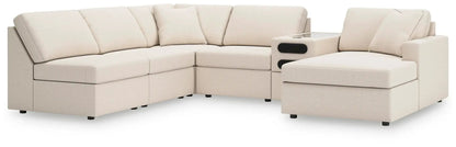 Modmax Oyster Sectional with chaise and built-in console by Unique Piece Furniture on Tampa Home & Garden Store