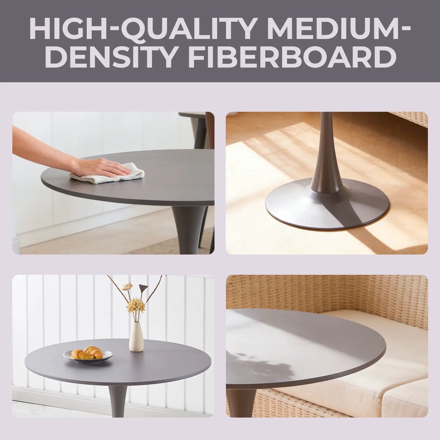 Mid-Century Tulip Table with Round Top Pedestal