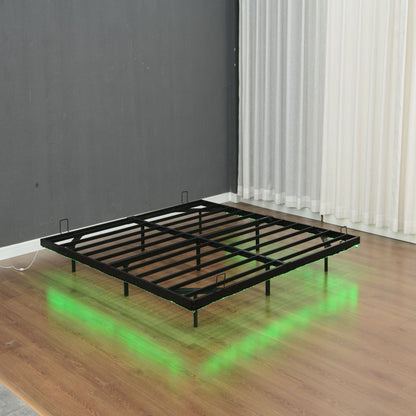 Modern Floating Bed Frame with LED Lights