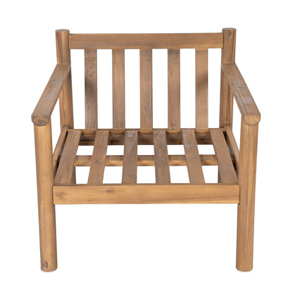 Acacia Wood Patio Chair and Outdoor Cushion Set