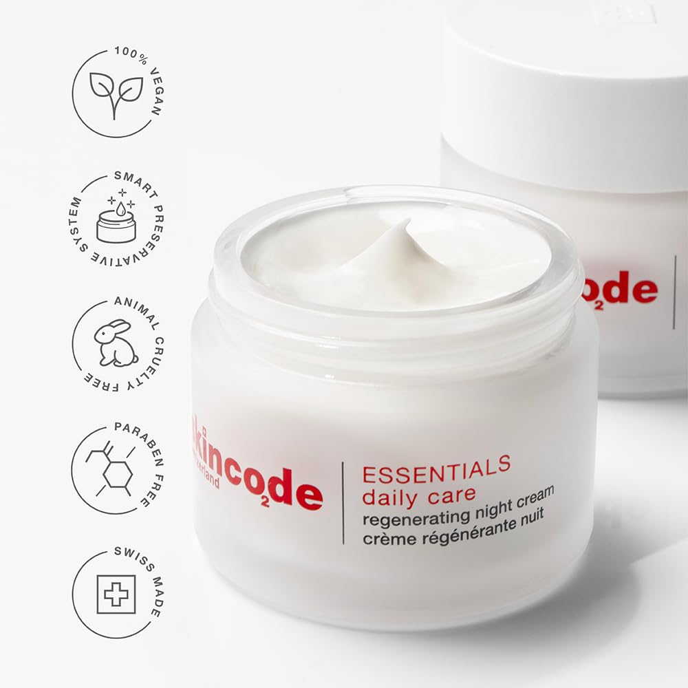 Face cream Skincode Regenerating Night Cream 50ml by Beauty Care Bag, white jar on Tampa Home & Garden Store