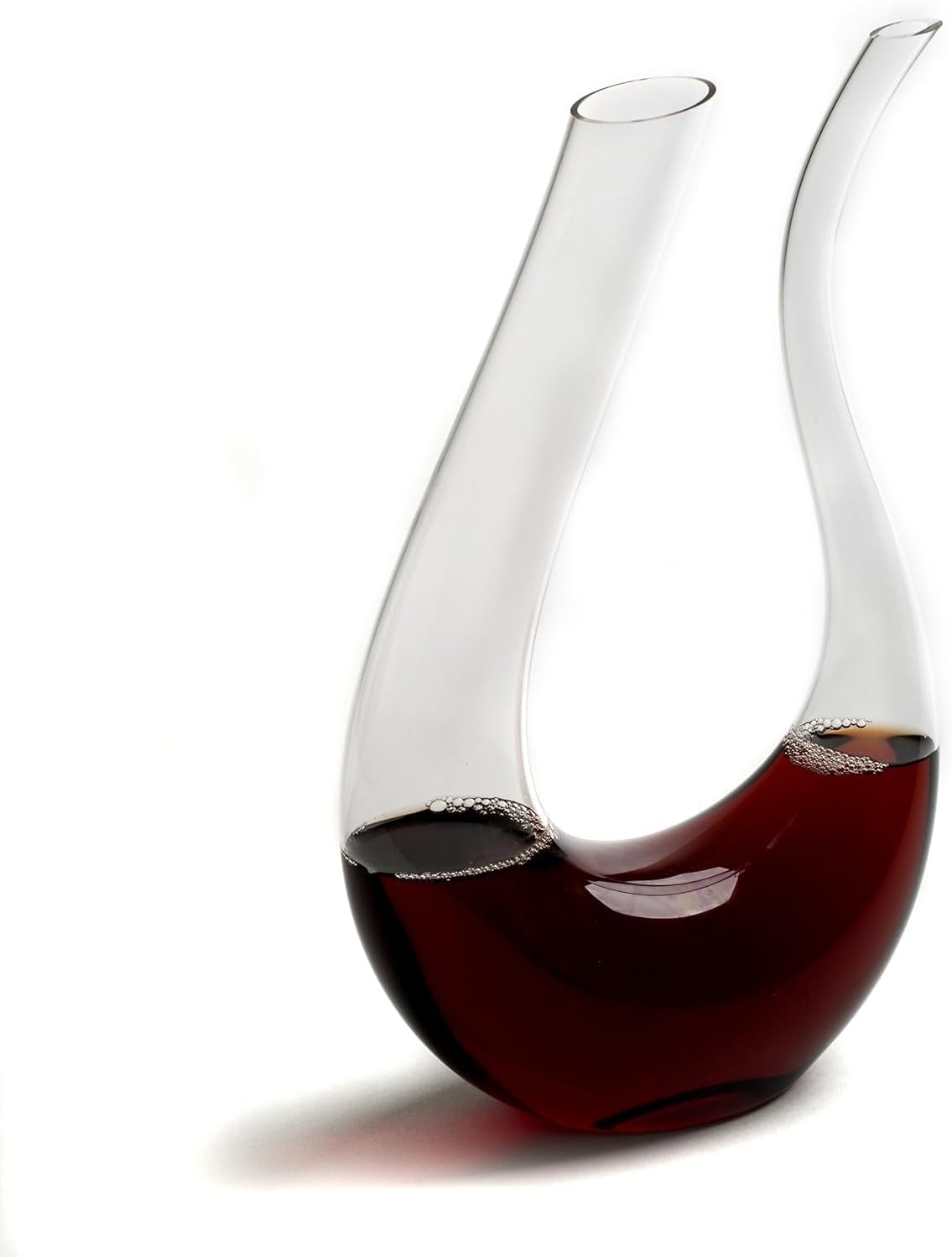 Curved Glass Wine Decanter and Aerator 25 Oz