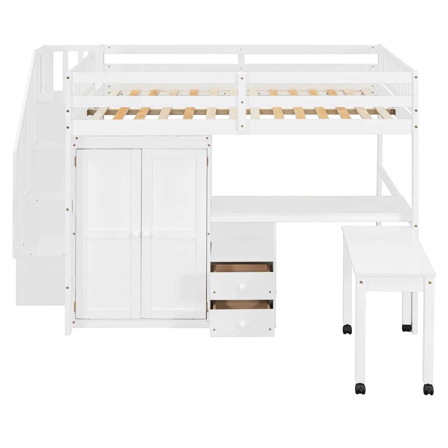 Loft bed with stairs, desk and wardrobe by Unique Piece Furniture on Tampa Home & Garden Store