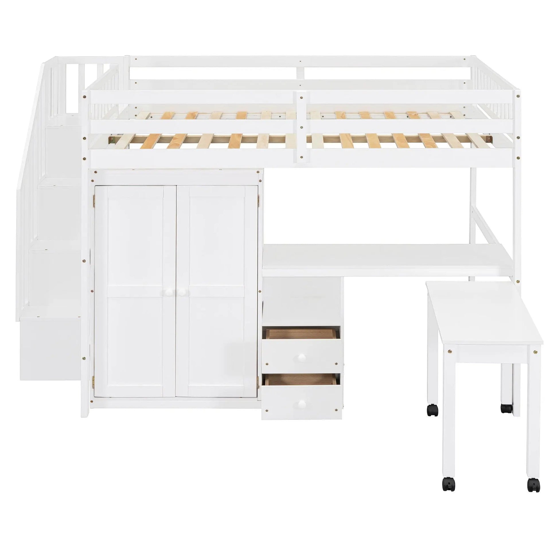 Loft bed with stairs, desk and wardrobe by Unique Piece Furniture on Tampa Home & Garden Store