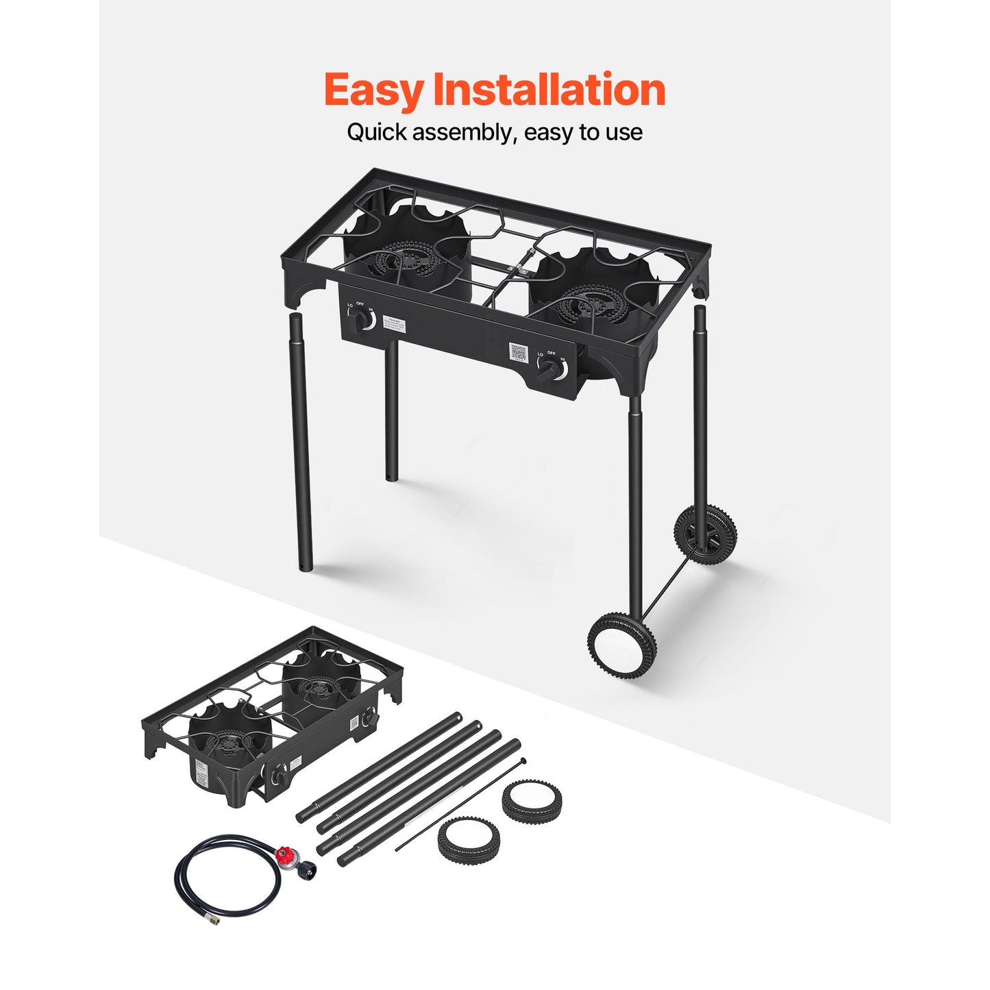 Two Burner Outdoor Propane Gas Stove for a Patio