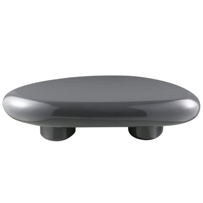 Charlene gray coffee table with high-gloss finish and oval top by HouseOfZazla on Tampa Home & Garden Store