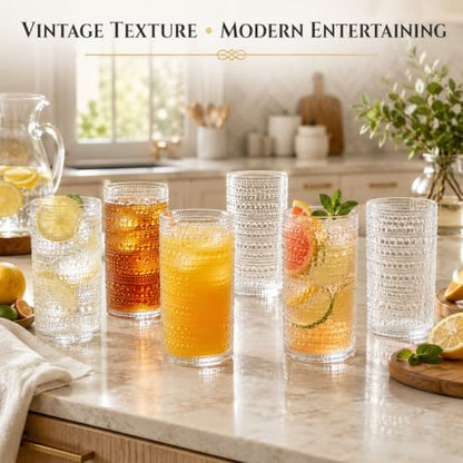 Barcelona Acrylic Hobnail Highball Cups Set of 6