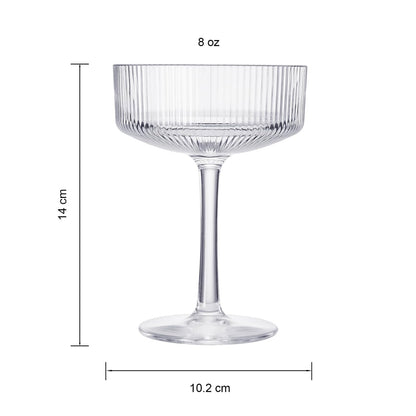 The Barcelona Acrylic Champagne Coupe Set of 4