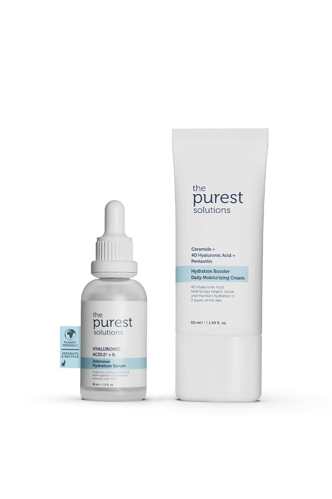 Face serum duo: the purest solutions Hyaluronic Acid Serum + Ceramide Daily Moisturizing Cream on Tampa Home & Garden Store