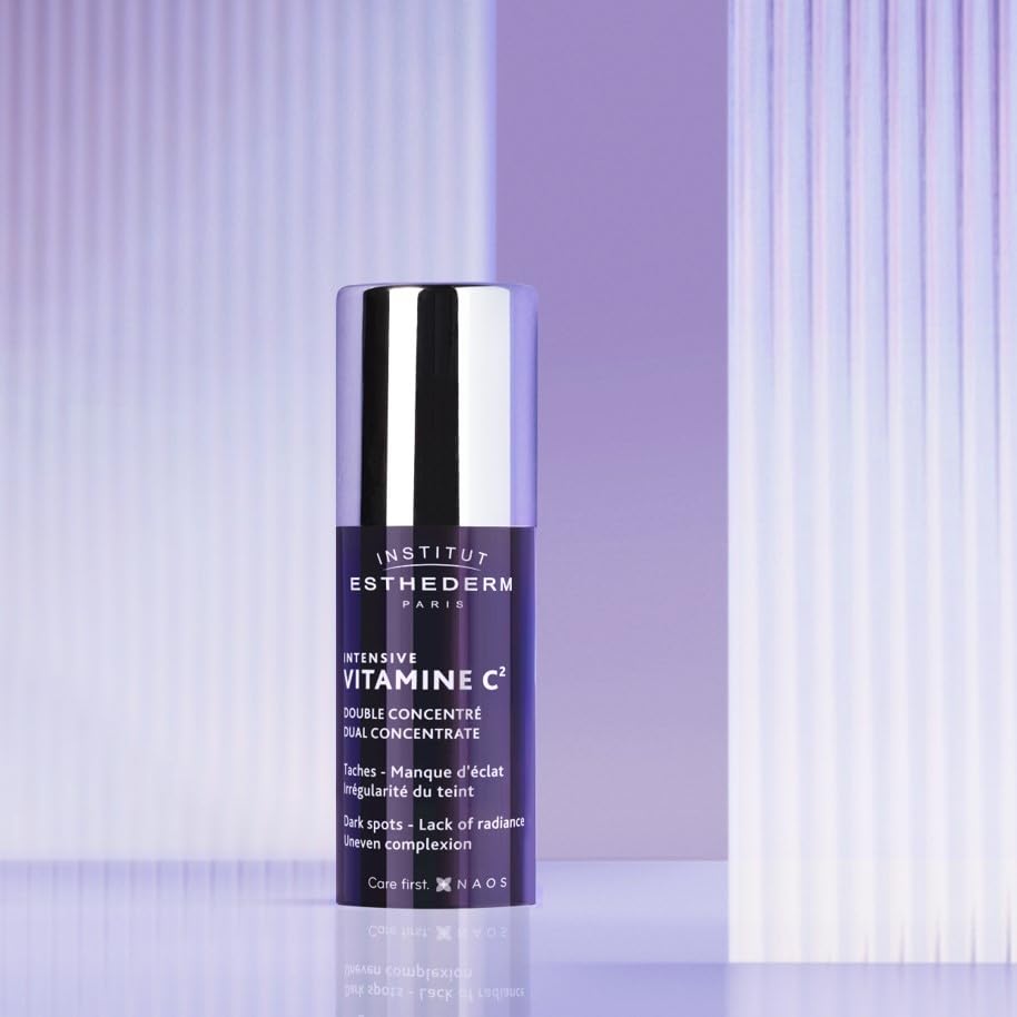 Esthederm Intensive Vitamin C2 face serum bottle in purple with cap Esthederm Paris on Tampa Home & Garden Store