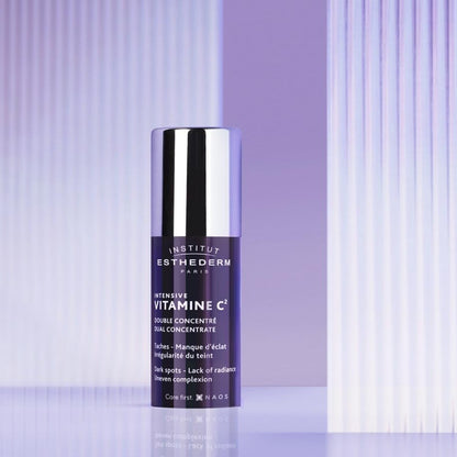 Esthederm Intensive Vitamin C2 face serum bottle in purple with cap Esthederm Paris on Tampa Home & Garden Store