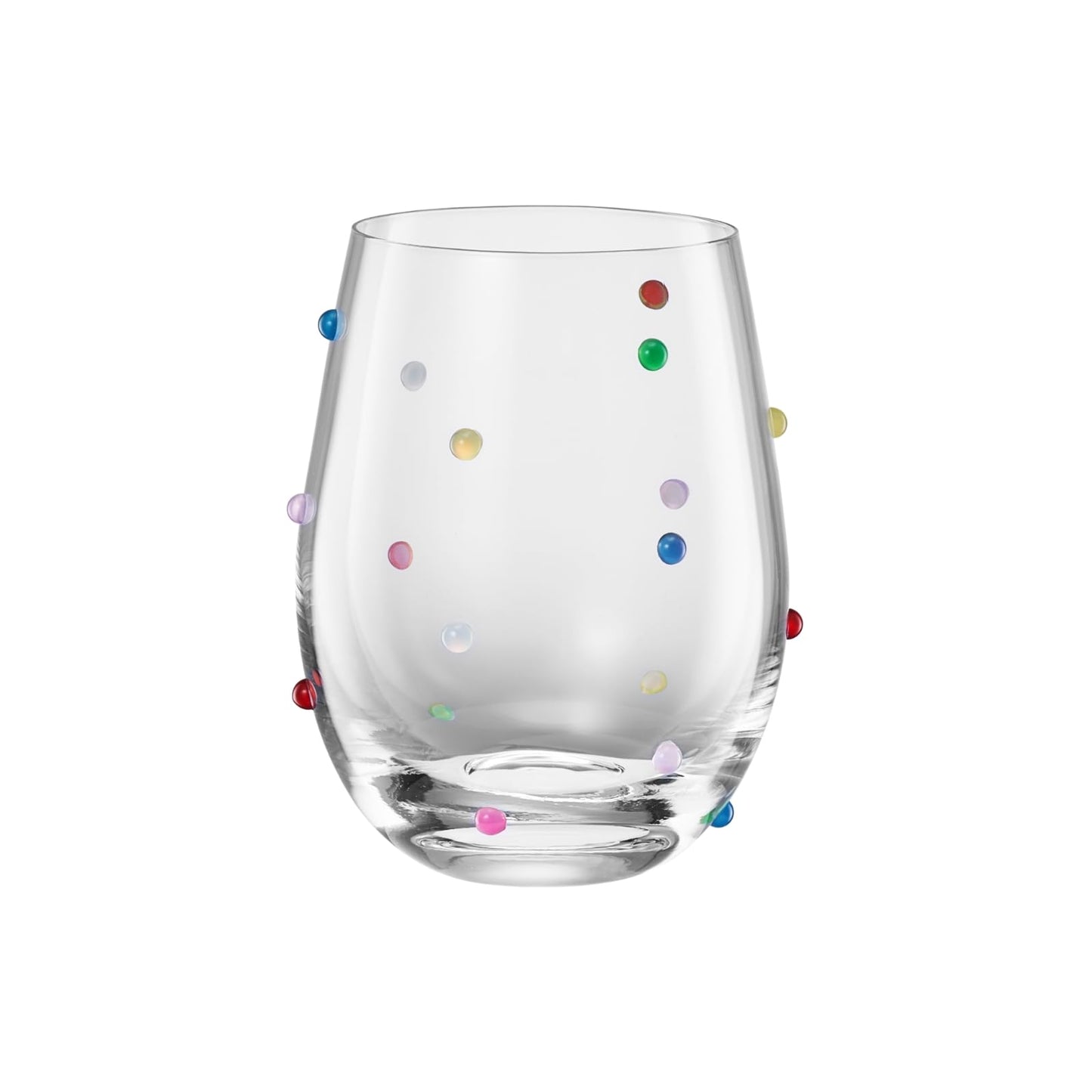 Khen Confetti Stemless Wine Glasses Set of Two