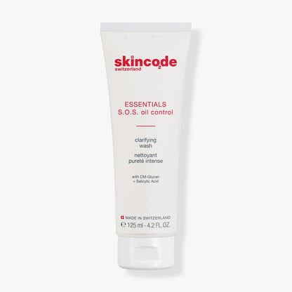 Skincode SOS Oil Control clarifying wash 125 ml white tube on Tampa Home & Garden Store