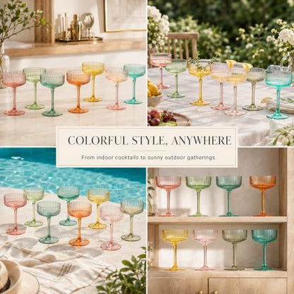 Madrid Acrylic Champagne Coupe Glasses Set of 8