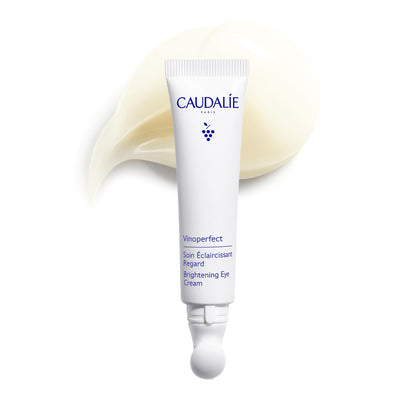 Eye cream Caudalie Vinoperfect Brightening Eye Cream white tube with blue logo dark-circle on Tampa Home & Garden Store