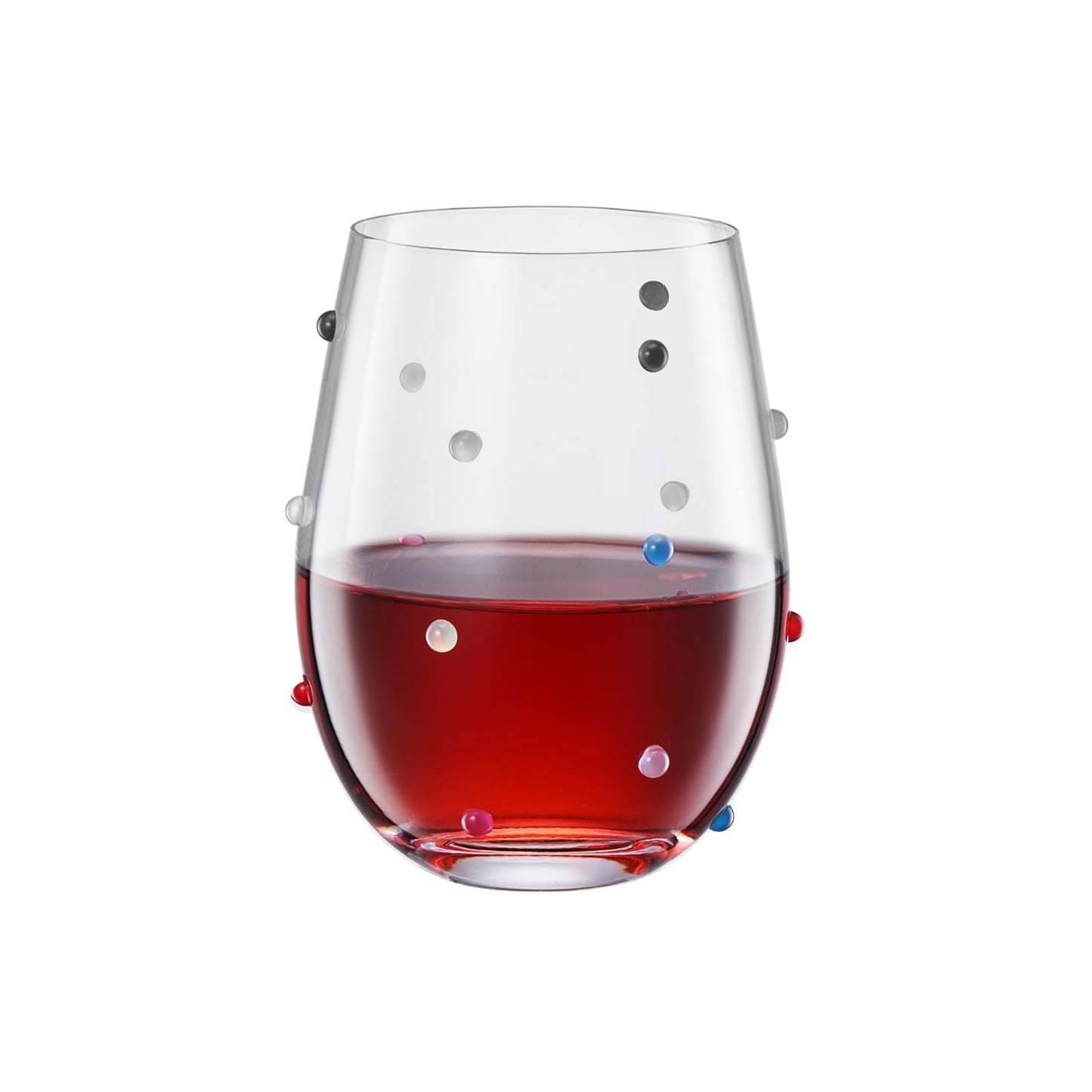 Khen Confetti Stemless Wine Glasses Set of Two