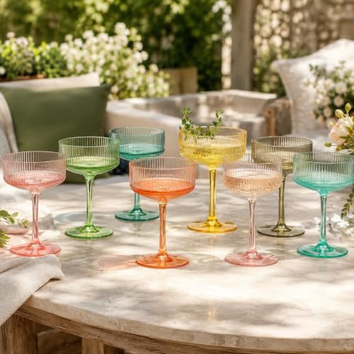 Madrid Acrylic Champagne Coupe Glasses Set of 8
