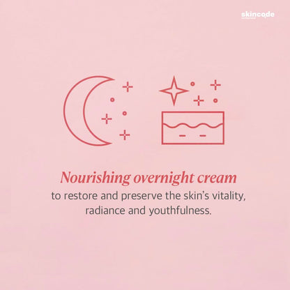 Skincode Regenerating Night Cream 50ml pink ad with moon and stars on Tampa Home & Garden Store