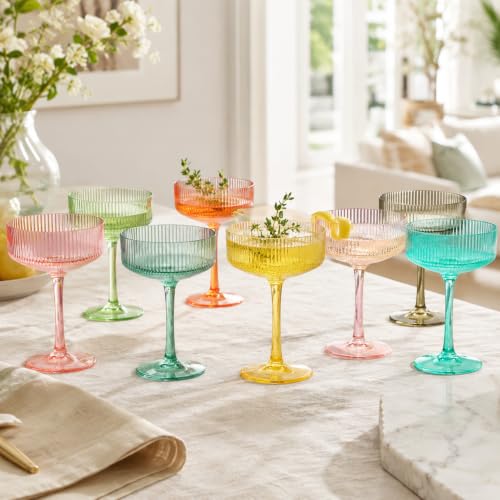 Madrid Acrylic Champagne Coupe Glasses Set of 8