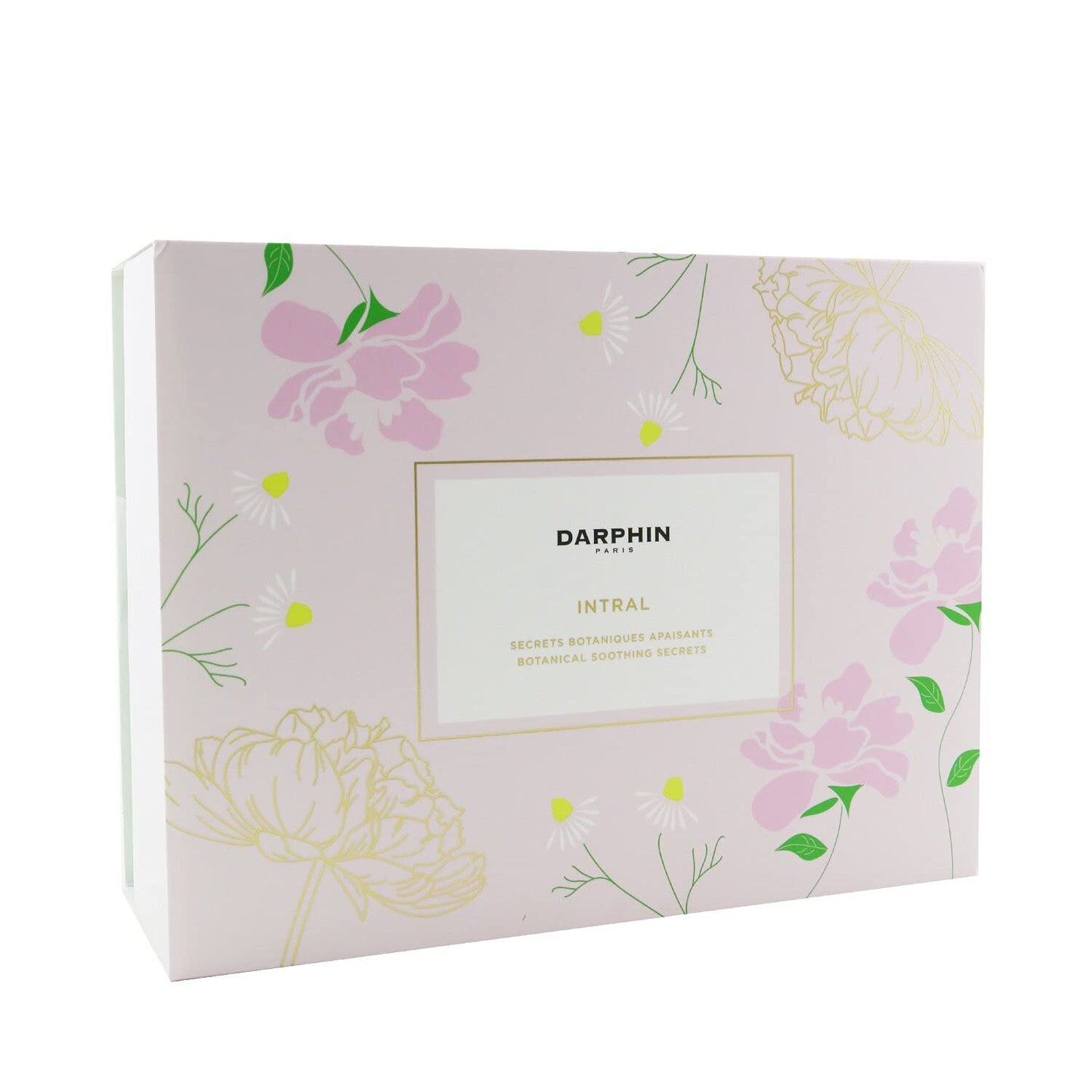 Darphin Intral skincare set box in pastel pink floral packaging with gold-framed label on Tampa Home & Garden Store