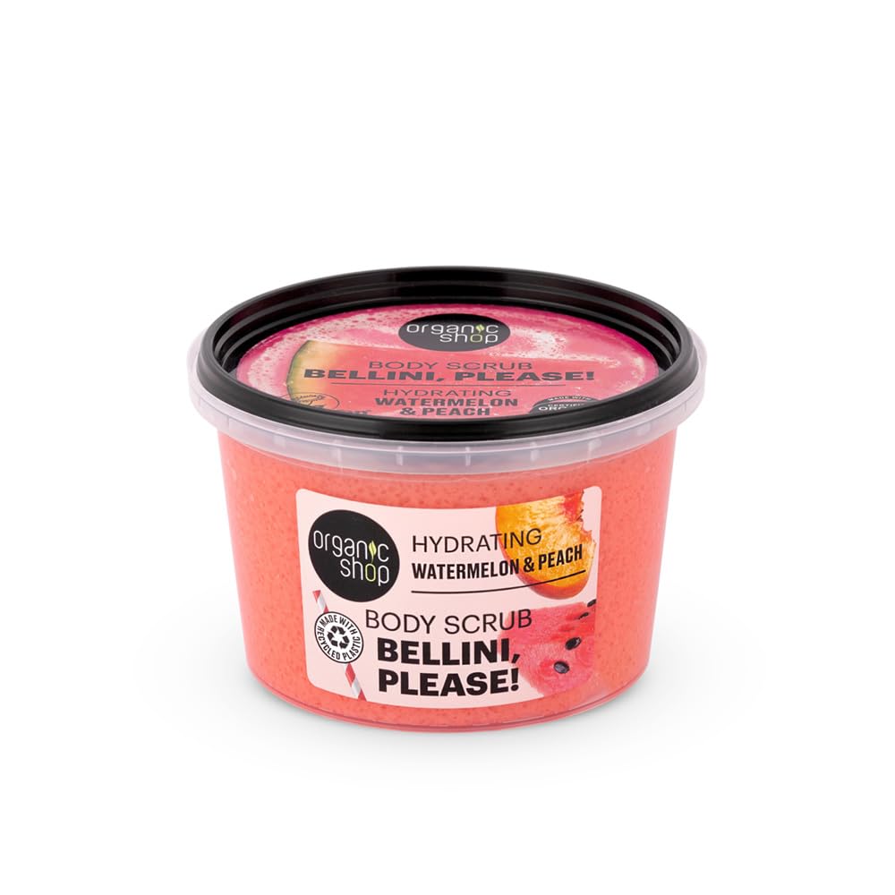 Lychee & Bubble Gum Body Scrub hydrating exfoliator in pink tub 12.18 oz on Tampa Home & Garden Store