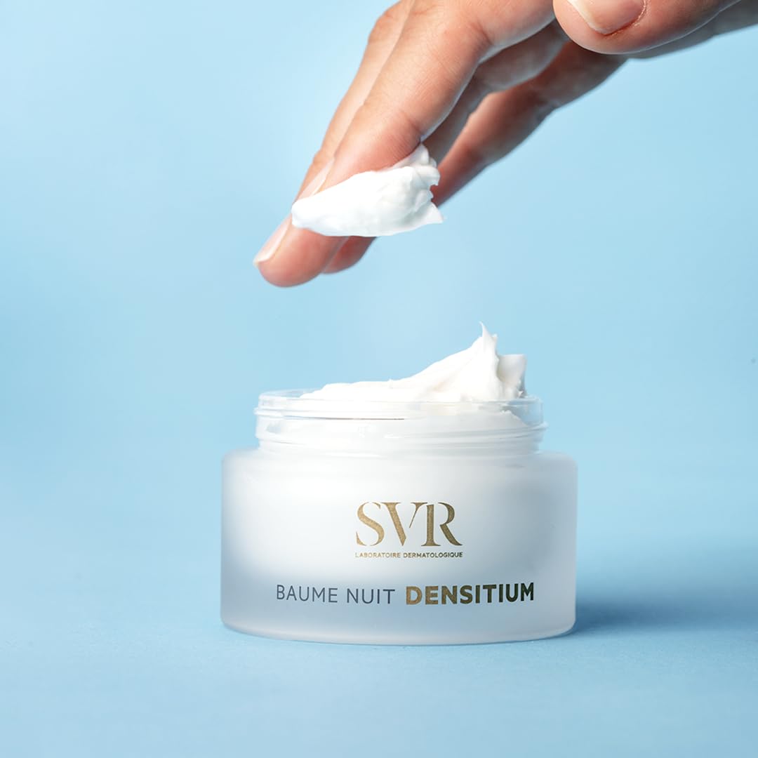 Face cream SVR Densitum night cream, 50ml, white jar with gold SVR logo and whipped cream on Tampa Home & Garden Store