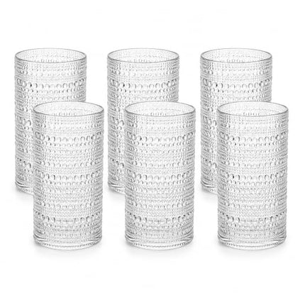 Barcelona Acrylic Hobnail Highball Cups Set of 6