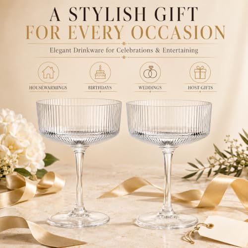 Barcelona Acrylic Champagne Coupe and Set of 2