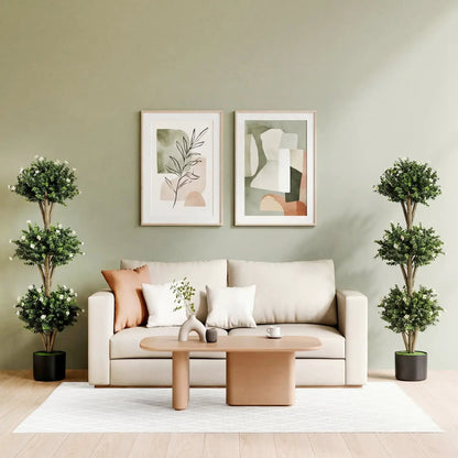 51 Inch Artificial Triple Ball Boxwood Topiary