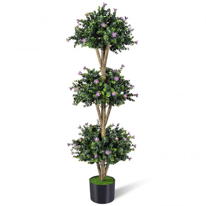51 Inch Artificial Triple Ball Boxwood Topiary