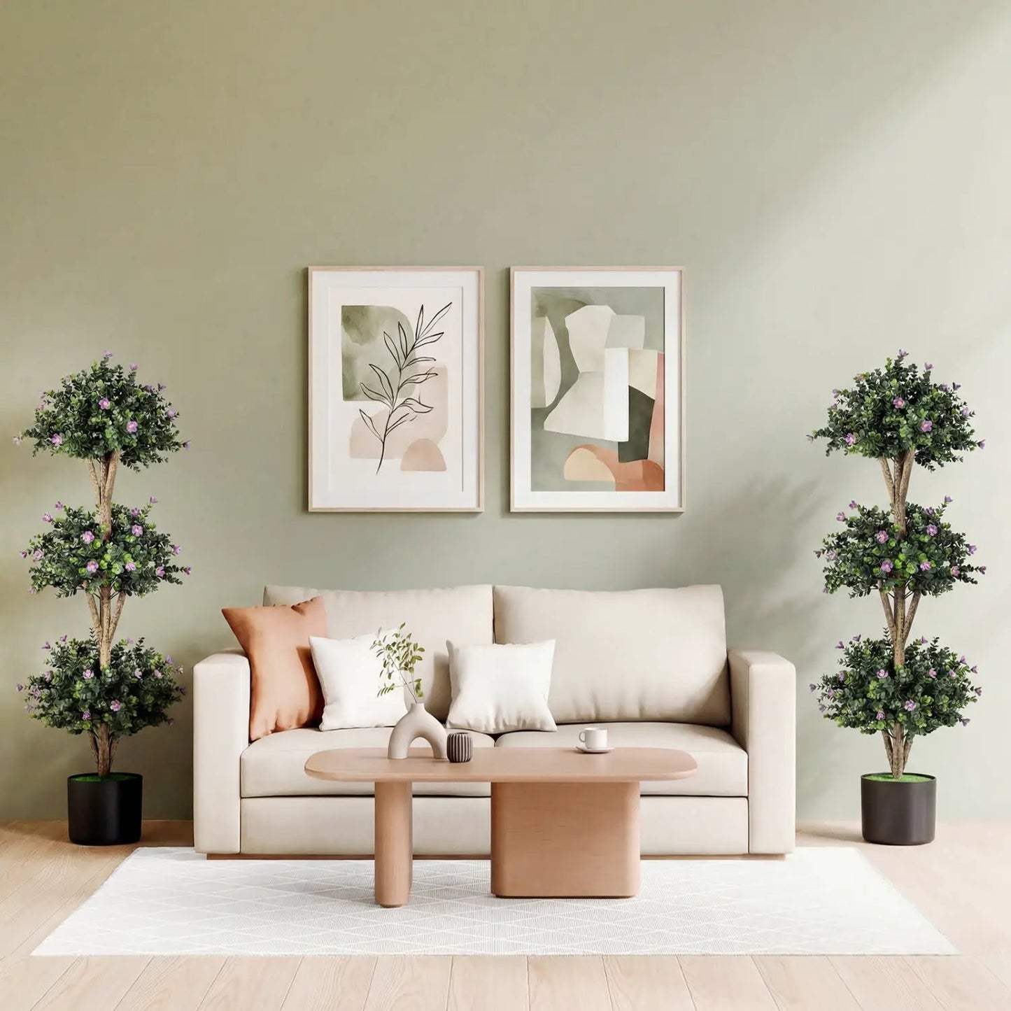 51 Inch Artificial Triple Ball Boxwood Topiary