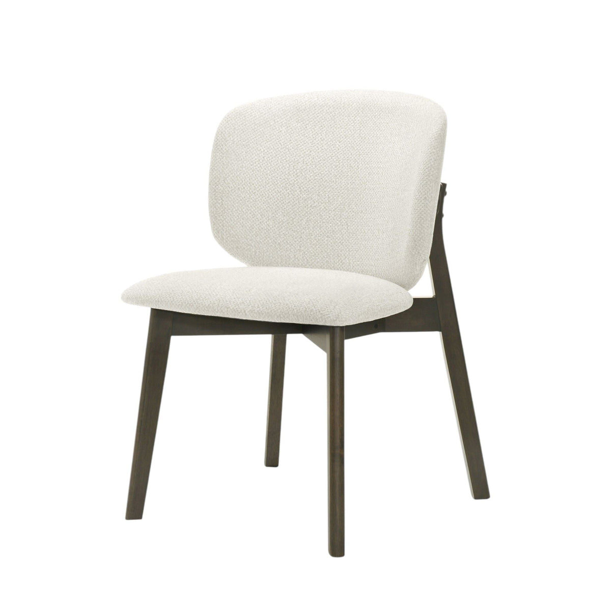 Gray and walnut side chairs with cushions set of 2, dark wood legs on Tampa Home & Garden Store