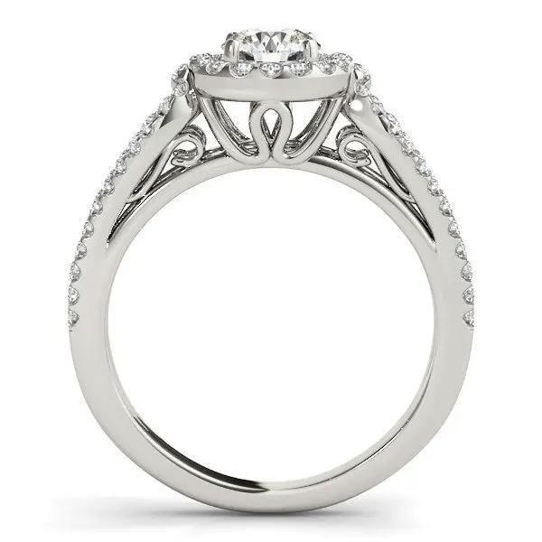 14k white gold diamond engagement ring with teardrop split shank, 7/8cttw, pavé band Bids.com on Tampa Home & Garden Store