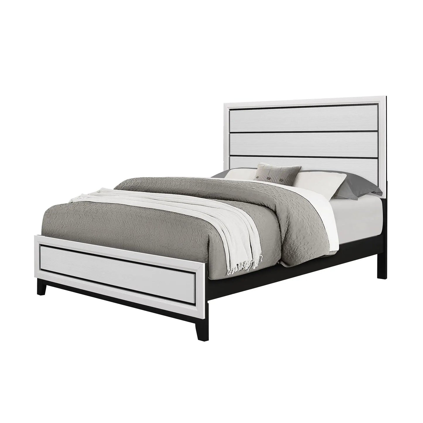 Mirage Bed With Contemporary Panel Headboard