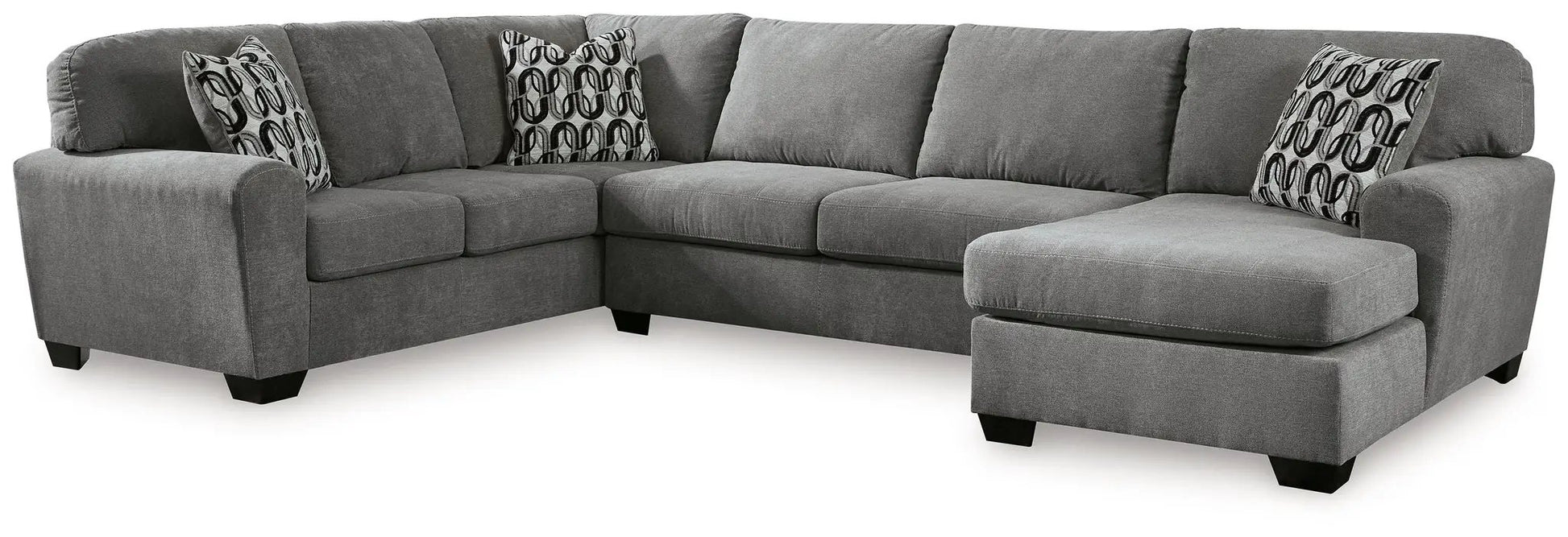 Birkdale Court stationary sectional gray fabric with chaise by Unique Piece Furniture on Tampa Home & Garden Store