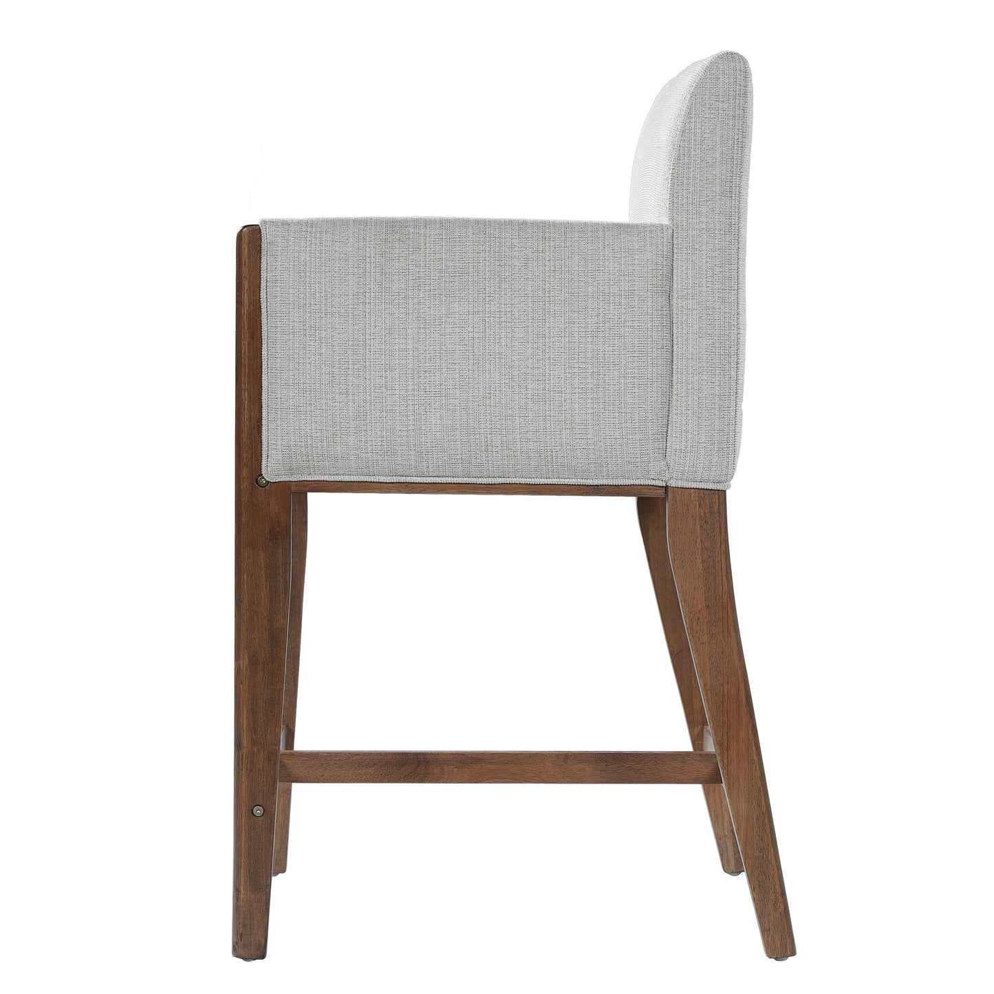 24 Inch Beige Counter Stools With Arms Set of Two