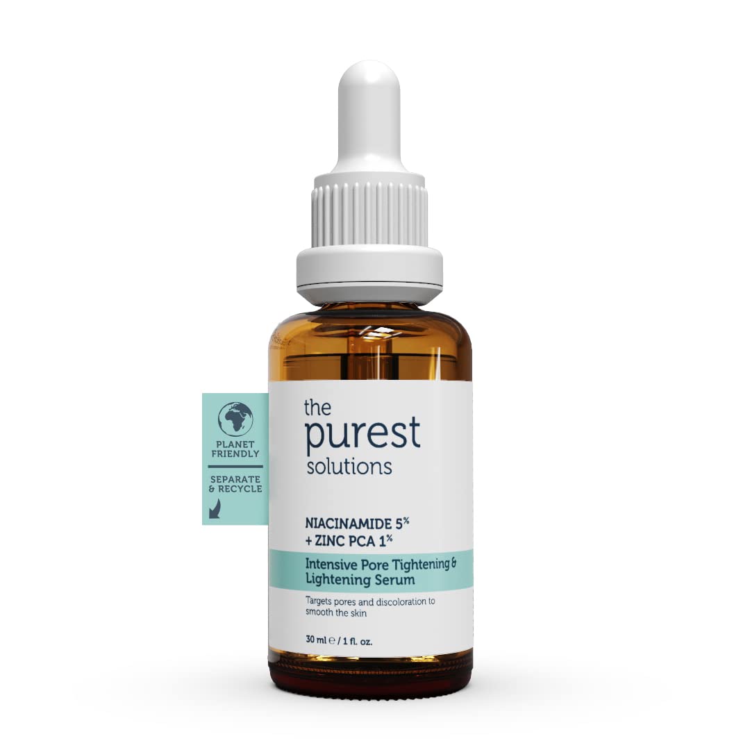 the purest solutions intensive pore tightening serum bottle with dropper amber glass on Tampa Home & Garden Store