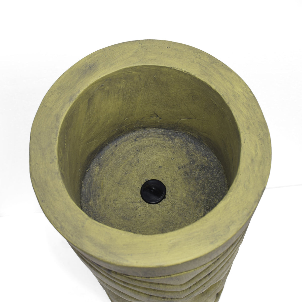 Stone statue urn planter antique green finish, decorative face plant pot by HouseOfZazla on Tampa Home & Garden Store
