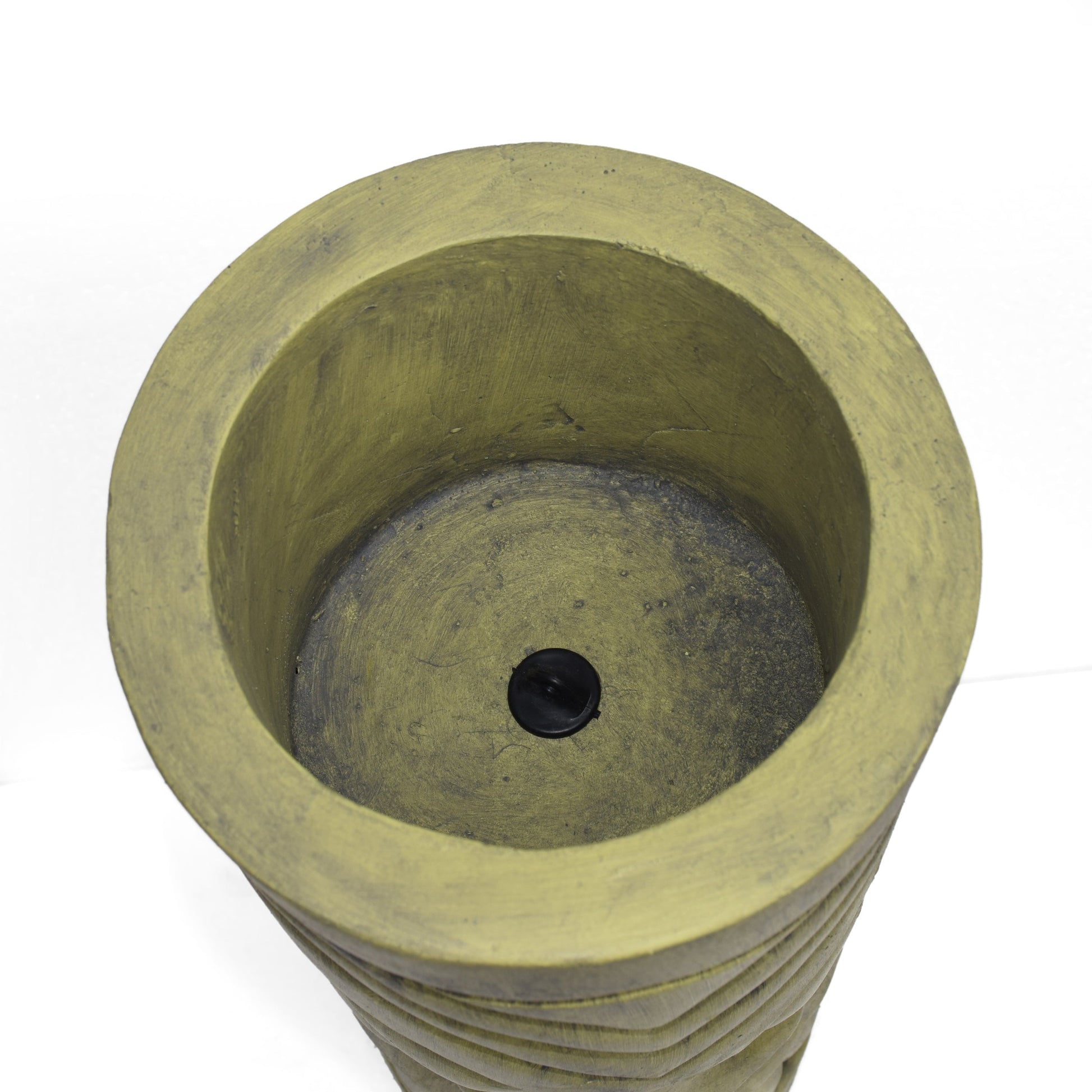 Stone statue urn planter antique green finish, decorative face plant pot by HouseOfZazla on Tampa Home & Garden Store