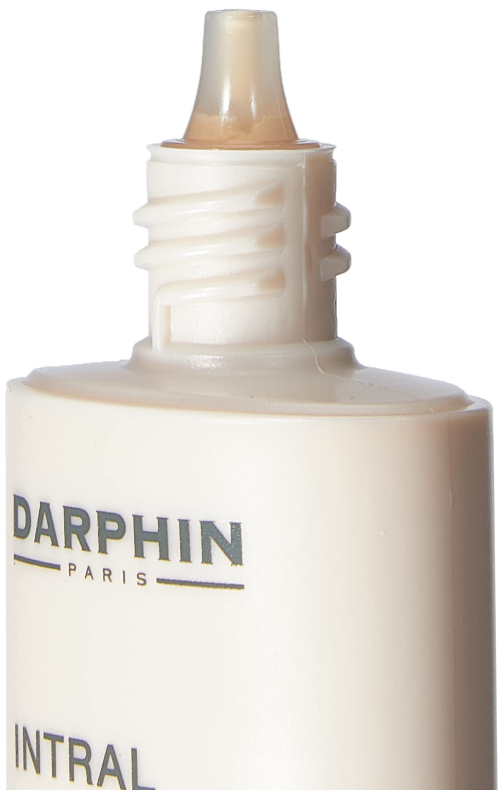 Darphin Paris Intral sunscreen bottle white plastic container with pump nozzle on Tampa Home & Garden Store