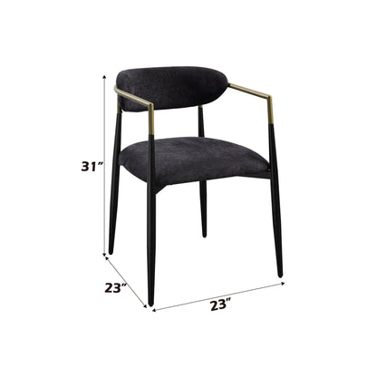 Black Contemporary Chair Set with Metal Frame – Set of 2 by HouseOfZazla on Tampa Home & Garden Store